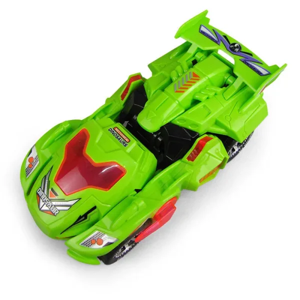 Electric Transforming T-Rex Dinosaur Car with Light Sound Animal Diecast Model Toys - Image 3