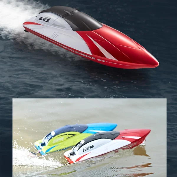 S4 2.4G RC Boat High Speed LED Light Speedboat Waterproof 15km/h Electric Racing Vehicles Models Lakes Pools Remote Control Toys - Image 6