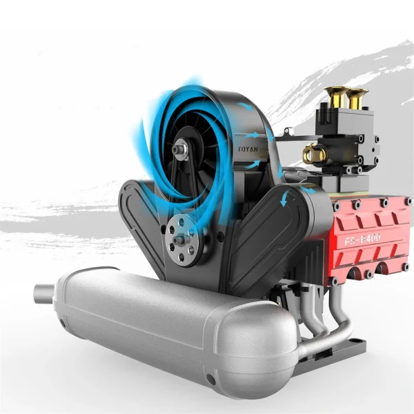 TOYAN Engine FS-B400 14cc Flat-four Engine Horizontal Opposed 4 Cylinder 4 Stroke Nitro H4 Engine Model Kit - Image 5