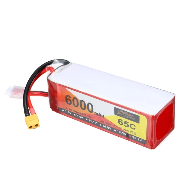 ZOP Power 22.2V 6000mAh 65C 6S LiPo Battery XT60 Plug for RC Drone - Image 3