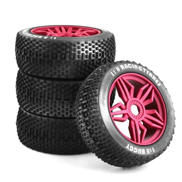 4PCS Off-Road Tires Wheels 17mm Hex for HSP KYOSHO MP10 ZD FS Racing 1/8 RC Car Vehicles Model Spare Parts - Image 4