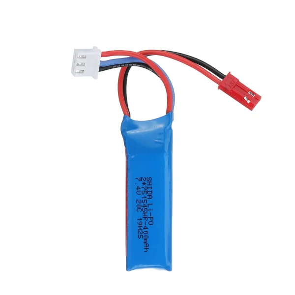 Wltoys 284161 284010 284131 K989-60 Original 7.4v 400mAh 20C 2S JST Plug Li-ion Battery for K969 K989 1/28 RC Car - Image 3
