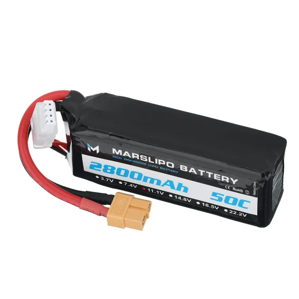 MARSLIPO 11.1V 2800mAh 50C 3S Lipo Battery XT60 Plug for RC Drone - Image 3