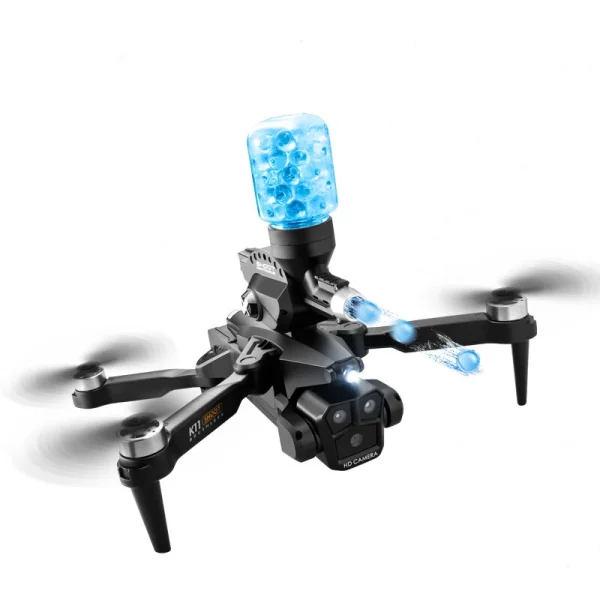 XKJ K11 MAX Three Camera WiFi FPV ESC 3 Lens with Water Bombs Launcher Optical Flow Positioning Brushless Foldable RC Drone Quadcopter RTF - Image 7