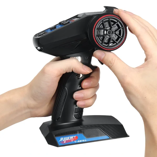 FLYUEACE T-6819A 2.4GHz 4CH Transmitter with RX-G4 Light Control Mini Receiver for RC Car Boat Tank Models - Image 2