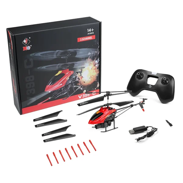 WLtoys V398-C 2.4G 4CH 6-Axis Gyro Altitude Hold with Missile Launch RC Helicopter RTF - Image 9
