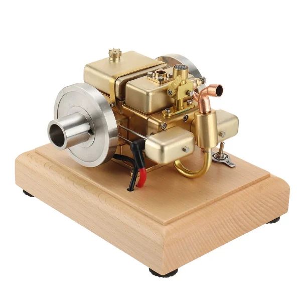 Eachine ET5S Horizontal Two Cylinder Engine Model Water-cooled Cooling Structure Brass And Stainless Steel STEM Engine Toys Collection Gifts - Image 2