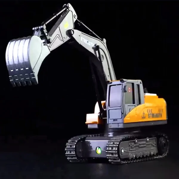 Y1803 1/20 13CH 2.4G RTR Alloy RC Excavator Car Vehicle Model With Colorful Lights Music Effects Spray for Children - Image 2