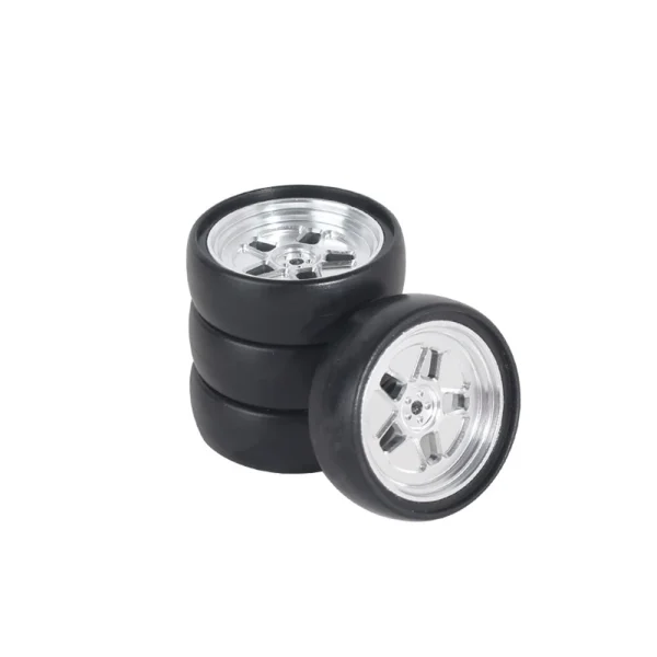 4PCS LDRC 1801 1802 1803 1804 1/18 RC Car Upgraded Parts Drift Tires Metal Wheel Rims/Racing Tyres Vehicles Models Spare Accessories - Image 2