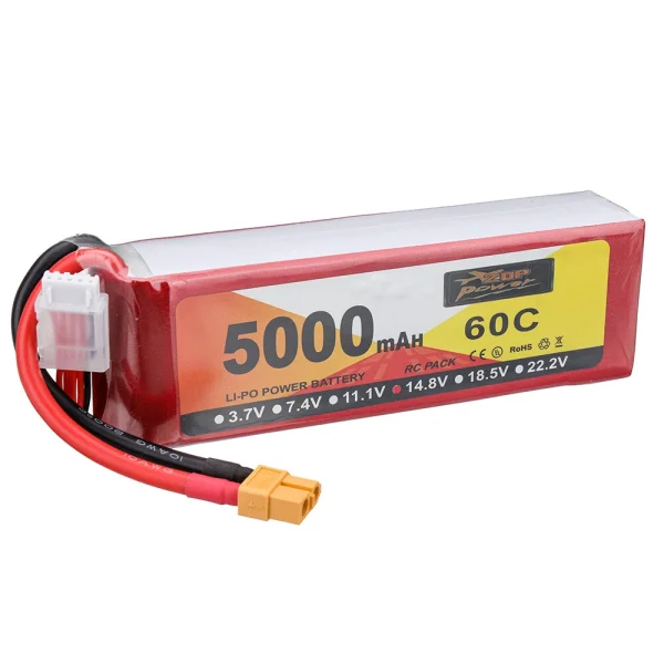 ZOP Power 14.8V 5000mAh 60C 4S LiPo Battery XT60 Plug for RC Drone - Image 3