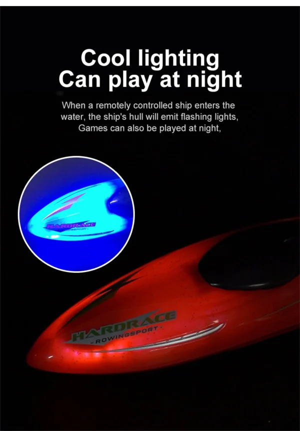JJRC S8 RTR 2.4G RC Boat Stunt Mini Speedboat LED Light 360 Rotation Remote Control Racing Ship Waterproof Kids Children Toys Vehicle Models - Image 9