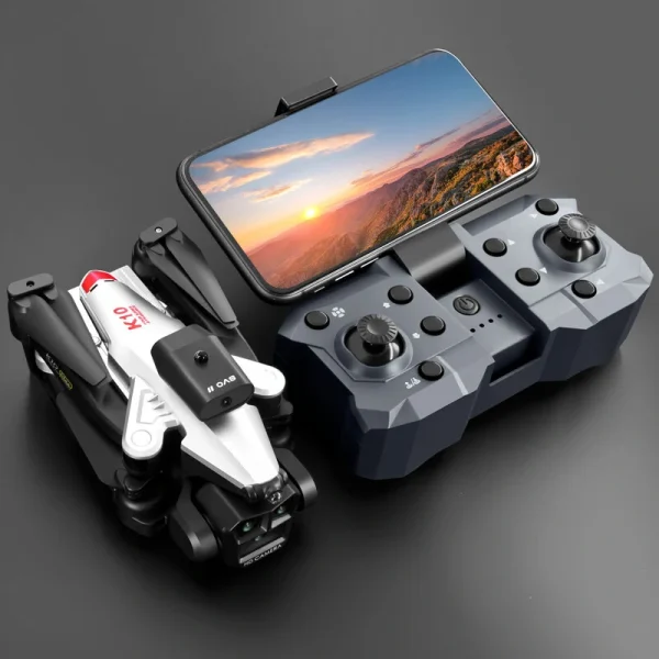 XKJ K10 MAX Upgrade Three Camera WiFi FPV with 4K ESC 3 Lens 360 Obstacle Avoidance Optical Flow Positioning Foldable RC Drone Quadcopter RTF