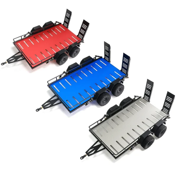 Simulation Trailer Four Wheels for Land Rover Tornado TRX4M 1/18 RC Cars Vehicles Models Spare Parts Accessories - Image 3