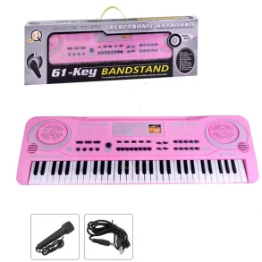 61 Keys Portable Electronic Piano Keyboard Organ With Microphone Educational Toys Musical Instrument Gift for Kids Beginners