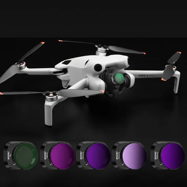 BRDRC Camera Lens Filter Adjustable UV CPL ND8PL ND16PL ND32PL ND64PL Combo Set for DJI MINI 4 PRO RC Drone Quadcopter