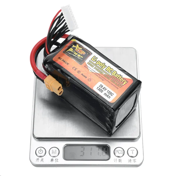 ZOP Power 29.6V 1300mAh 120C 8S Li-poly Battery XT60 Plug for SEQURE SQFPV Heison 5X FPV Quad Drone - Image 9