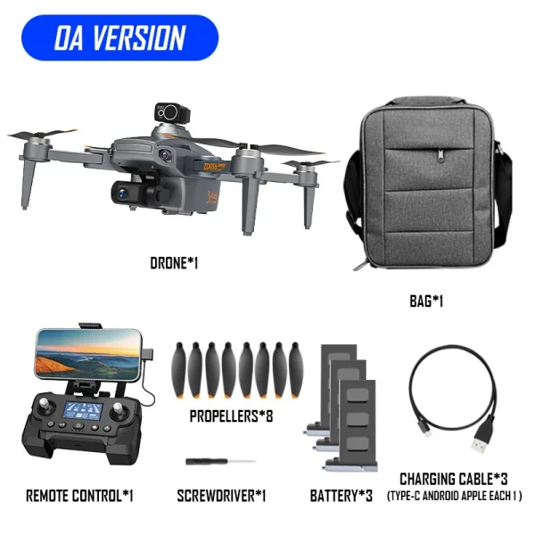 ZD015 GPS 3KM 5G Repeater Digital FPV with 4K HD Camera 3-Axis Mechanical Stabilization Gimbal 360 Obstacle Avoidance Brushless Foldable RC Drone Quadcopter RTF - Image 7