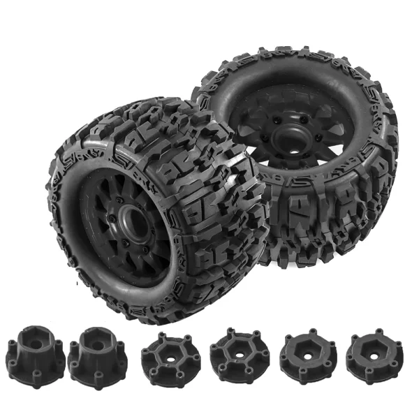 4PCS Tires Wheels Rims for Tamiya Arrma FS Racing MJX ZD Rlaarlo 1/10 RC Car Vehicles Models Spare Parts Accessories W198 - Image 5