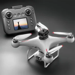 YLR/C S116 MAX WiFi FPV with LCD Screen Controller HD Dual Camera Servo Gimbal 360 Obstacle Avoidance Optical Flow Positioning Brushless RC Drone Quadcopter RTF