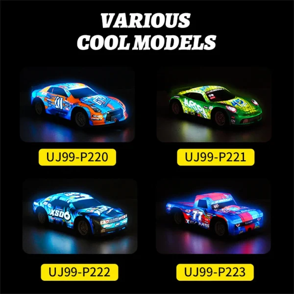 KYAMRC P220/221/222/223 1/22 27MHZ RWD Drift RC Car LED Light High Speed Racing Stunt Vehicles Models Remote Control Toys - Image 9
