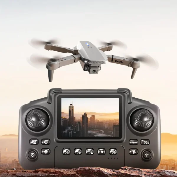 YLR/C E88 / E88D WiFi FPV with LCD Screen Controller HD Dual Camera Lighting Arms Optical Flow Positioning Colorful LED Light Foldable RC Drone Quadcopter RTF - Image 4