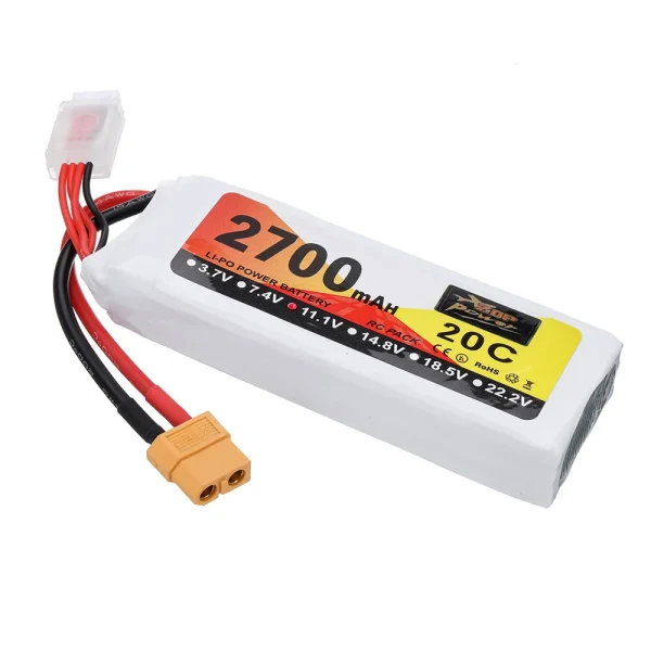ZOP POWER 11.1V 2700mAh 30C 3S LiPo Battery XT60 Plug for RC Drone - Image 4
