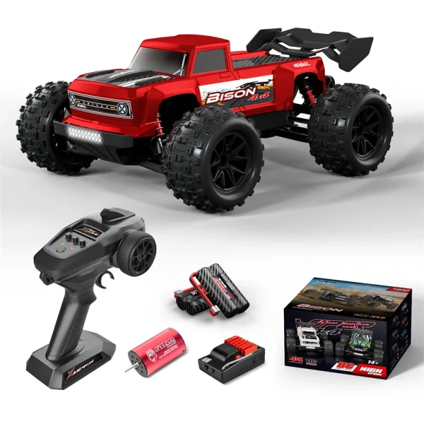 Funsky S910 Pro 1/16 2.4G 4WD 45km/h Brushless RC Car Two Battery Desert Off-Road High Speed Full Proportional Vehicles Models RTR Toys - Image 4