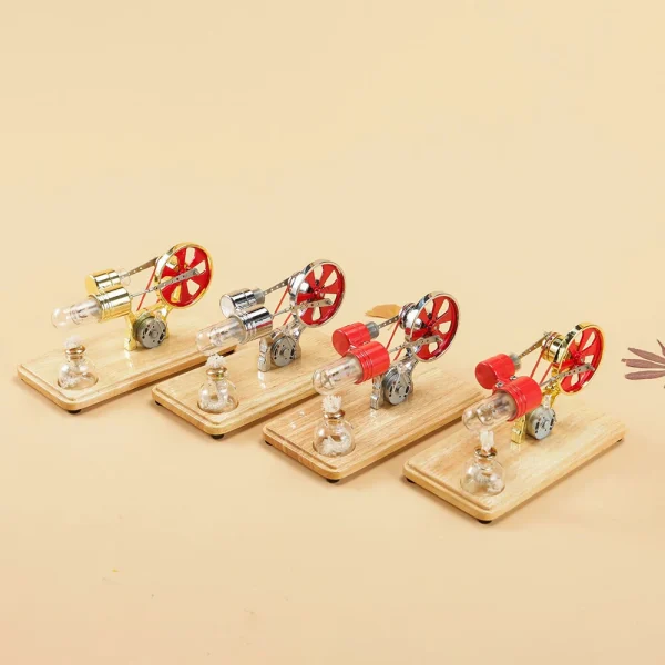 LL-009 4 Color Stirling Engine Motor Model Electricity Generator Education Experiment Learning Science Toys - Image 2