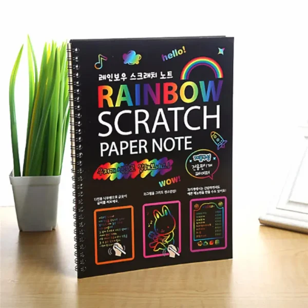 10PCS Funny Scratch Painting Notebook DIY Drawing Toy Big Blow Children Paper Art Educational Toys - Image 5