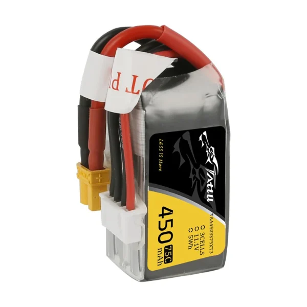 TATTU 3S 11.1V 450mAh 75C 3S1P Lipo Battery XT30 Plug for 90mm to 150mm Multirotor RC FPV Racing Drone - Image 3