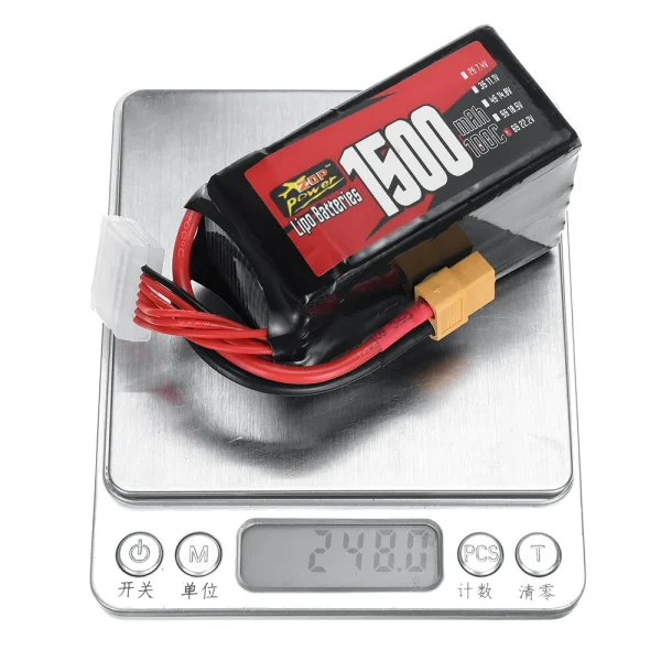 ZOP Power 22.2V 1500mAh 100C 6S LiPo Battery With XT60 Plug for SpeedyBee Master 5 V2 GEPRC MARK5 DC HD 6S CineApe35 6S FPV Drone - Image 9