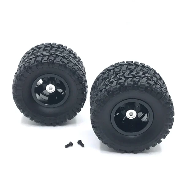 2PCS Upgraded Metal Rims Tires Wheels Double/Single for WPL 1/16 C14 C24 C34 B14 C24 B16 B36 RC Car Vehicles Models Parts - Image 3