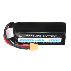 MARSLIPO 14.8V 2200mAh 100C 4S Lipo Battery XT60 Plug for RC Drones