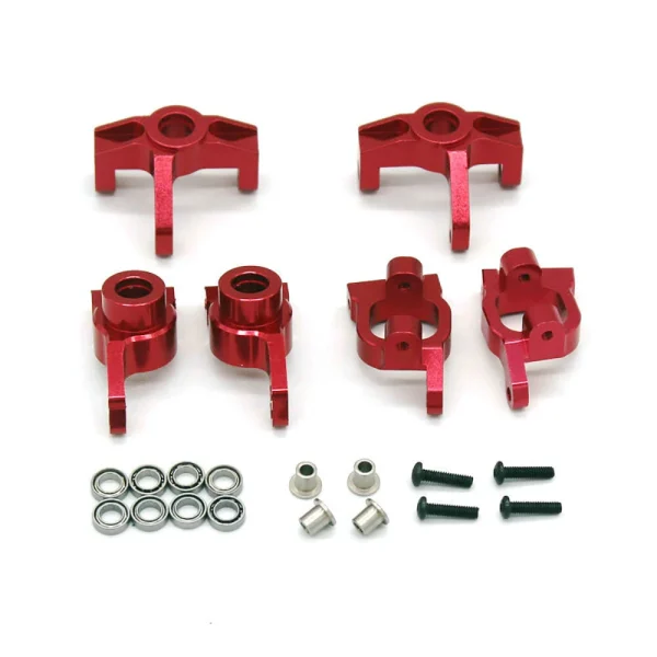 Upgraded Metal Rear Wheel Seat Steering Cup C Hub Set for Wltoys 124008 124010 144001 1/12 1/14 RC Cars Vehicles Models Spare Parts - Image 2
