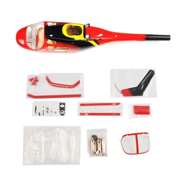 450 Size Bell 206 RC Helicopter Spart Part Canopy - Image 8