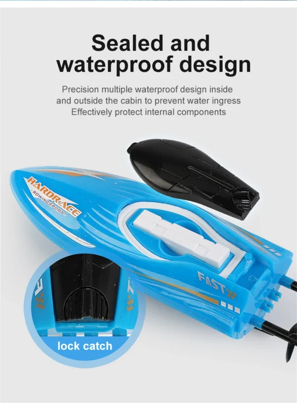 JJRC S8 RTR 2.4G RC Boat Stunt Mini Speedboat LED Light 360 Rotation Remote Control Racing Ship Waterproof Kids Children Toys Vehicle Models - Image 7