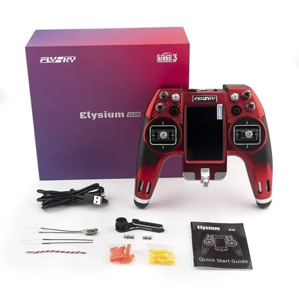 Flysky Elysium EL18 2.4GHz 3.5-Inch Touch Screen AFHDS 3 OpenTX/EdgeTX System Remote Controller RC Transmitter Limited Edition w/High-Precision CNC Hall Gimbals & Tmr Micro Receiver - Image 7