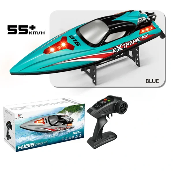 HXJRC HJ816 RTR 55km/h 2.4G Brushless RC Boat High Speed Net Ship Capsized Reset LED Light Speedboat Waterproof Electric Racing Vehicles Models Lakes Pools Remote Control Toys - Image 4