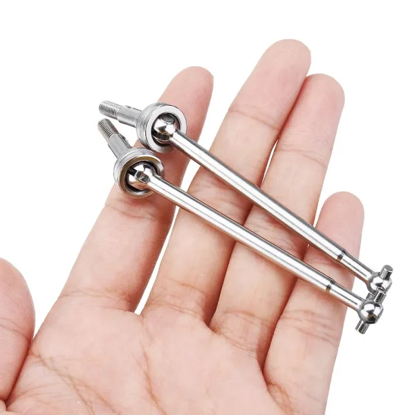 2PCS Wltoys 98mm Metal Front Universal Drive Shaft for K949 10428 1/10 Rc Car Parts K949-60 - Image 2