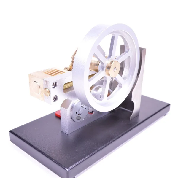 Enjomor Horizontal Gear Drive Hot Air Stirling Engine LED Electricity Generator Model with Voltmeter - Image 4