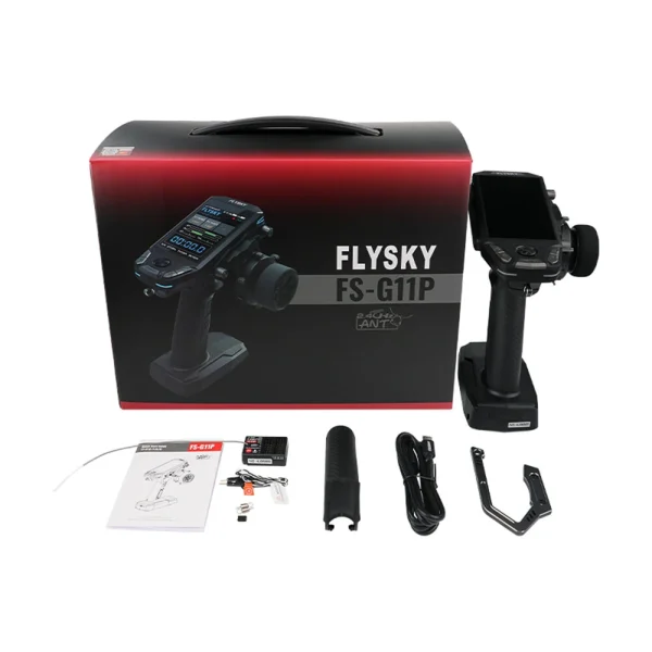 FLYSKY FS-G11P 2.4GHz 11CH ANT Protocol 3.5 inch IPS High-Brightness Display Radio Transmitter Built-in Omni-directional Dual Antennas With FS-R11P Receiver for RC Car Boat - Image 9