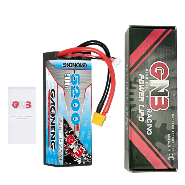 Gaoneng GNB 11.1V 5200mAh 90C 3S LiPO Battery XT60/XT90 Plug for RC Drone - Image 3