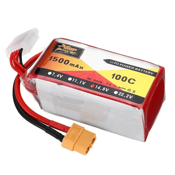 ZOP POWER 14.8V 1500mAH 100C 4S Lipo Battery With XT60 Plug for Eachine Wizard X220S FPV Racer RC Drone - Image 4
