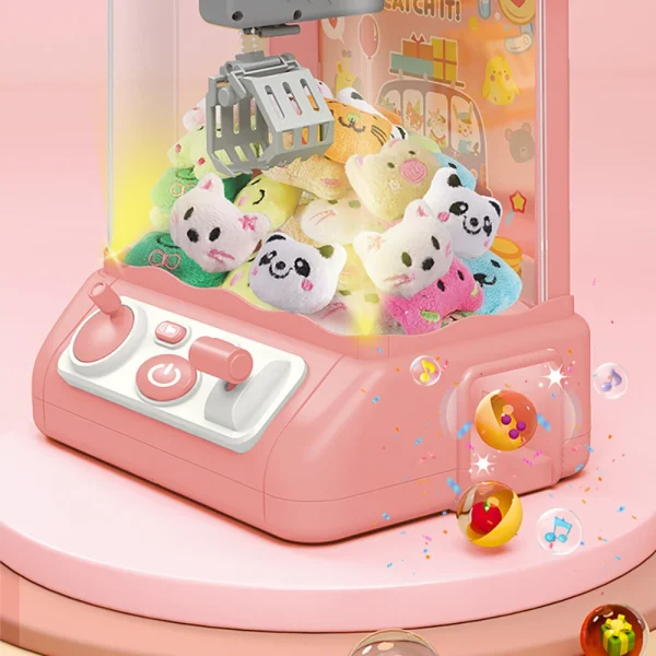 Children Small Mini DIY Electric Clawing Machine Clip Clamping Doll Catcher Claw Twist Egg Lighting Music Sound Game Console Gift Toys Limited Time Mode - Image 3