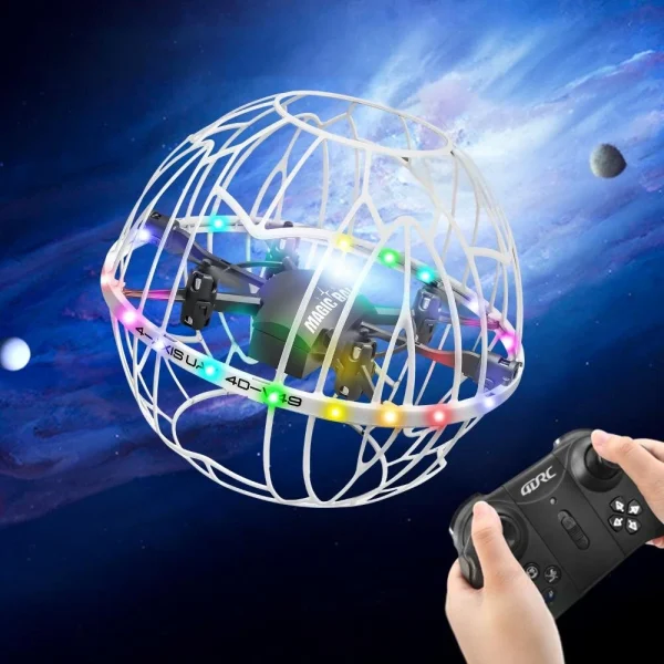 4DRC V49 Gesture One-Key Throwing Automatic Obstacle Avoidance 360 Stunt Spin LED Circle Protection Kids Gifts 2.4G 4CH 6-Axis Remote Control RC Toys Drone Quadcopter RTF - Image 2