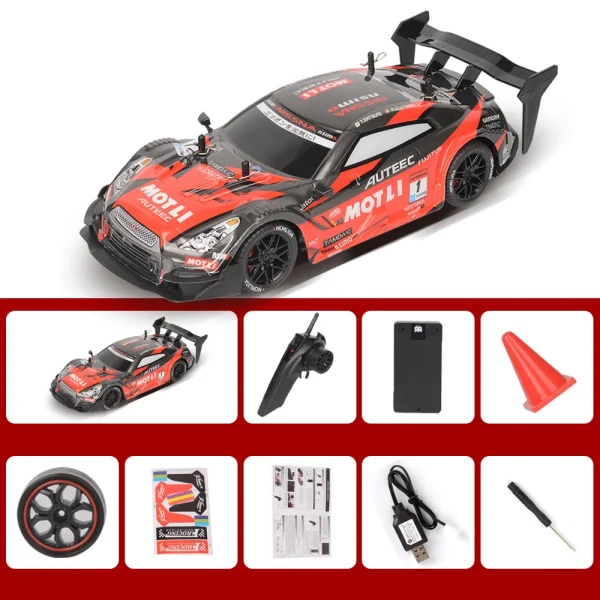 1/14 2.4G 4WD Drift RC Car High Speed LED Light On-Road Racing Remote Control Vehicles Models Multi Player Competiton Toys - Image 5