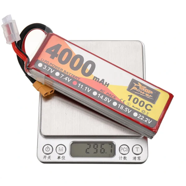 ZOP Power 11.1V 4000mAh 100C 3S LiPo Battery XT60 Plug for RC Drone - Image 7