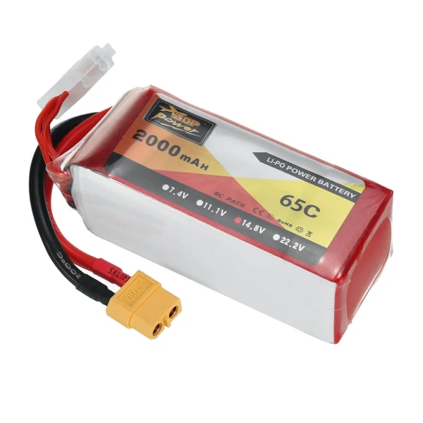 ZOP Power 14.8V 2000mAh 65C 4S LiPo Battery XT60 Plug for RC Drone - Image 2
