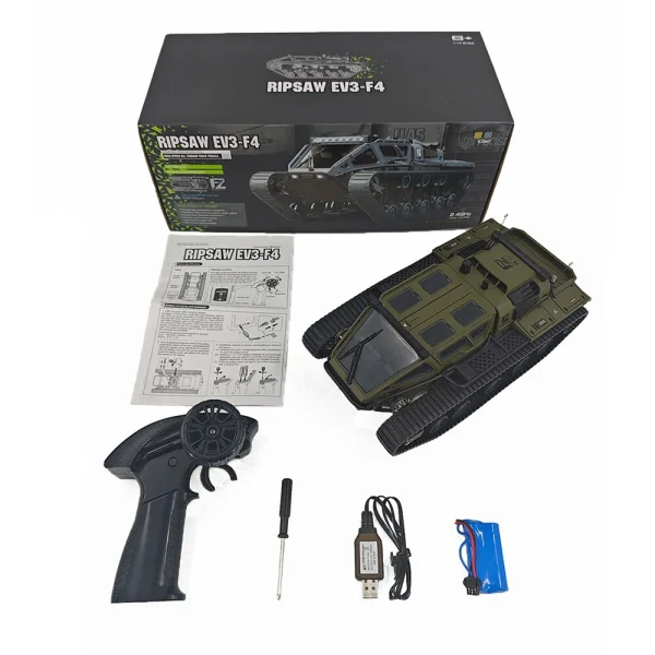 THE LINK G2067 RTR 1/16 2.4G RC Car Tank High Speed RIPSAW EV3-F4 Drift Tracked Off-Road Truck Full Proportional LED Light 360 Rotate Vehicles Models Toy - Image 7