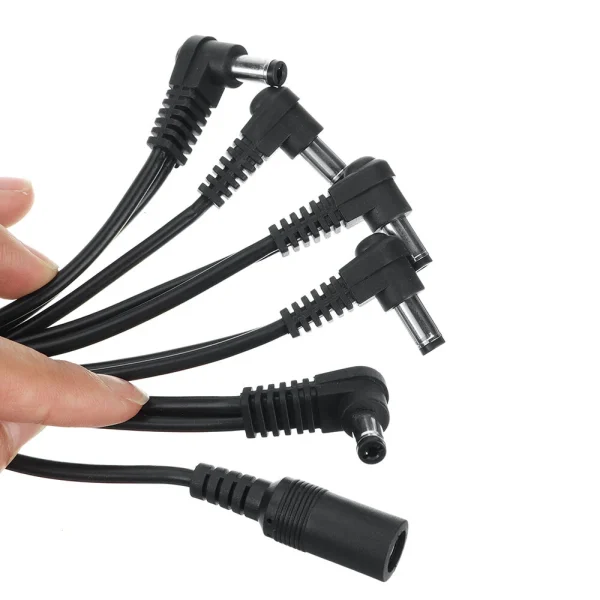 Mosky DC 9V 1A Guitar Pedal Power Supply Adapter Tip Negative with 5 Ways Daisy Chain Power Cables for Effect Pedal - Image 5